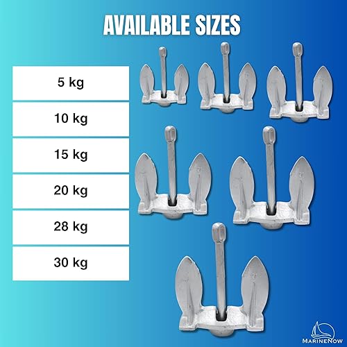 Miniatura 5 de MarineNow Ancla de hierro fundido pintado en plata