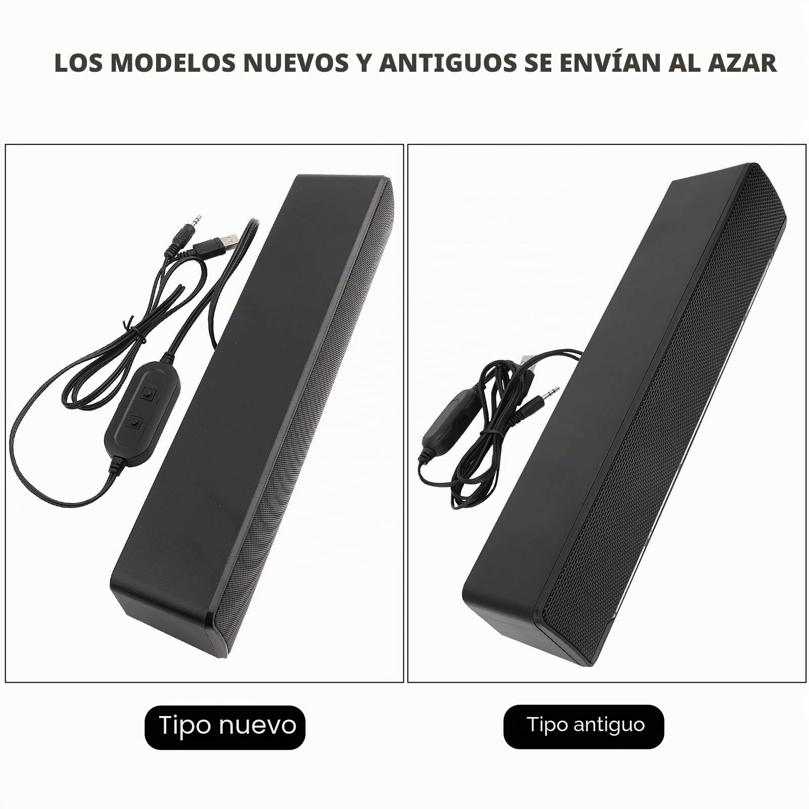Topiky Barra de Sonido estéreo con Cable USB Reproductor de música Caja de Sonido Envolvente de Graves Entrada de 3,5 mm para computadora de Escritorio/portátil/TV/teléfono Inteligente(Negro)