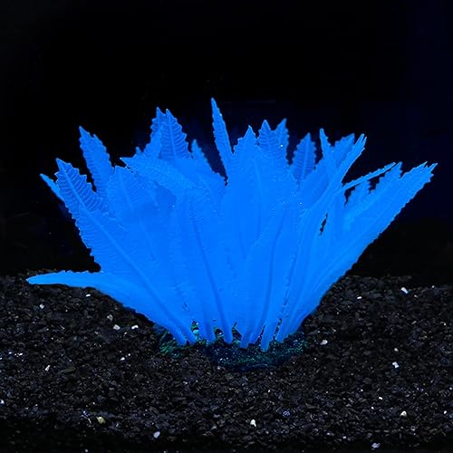 Decoraciones dinámicas de acuario que brillan en la oscuridad desata efectos visuales con gel de sílice suave, luces cambiantes y coloridos adornos