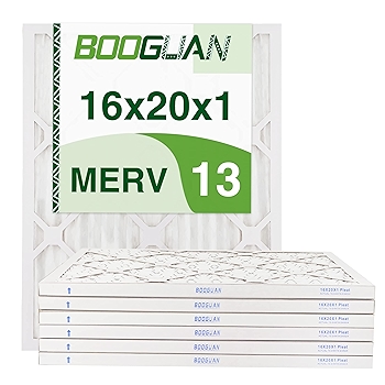 BOOGUAN 16X20X1 MERV 13 空气过滤器 6个装