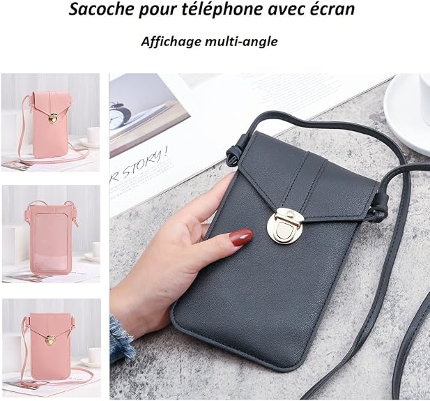 Mini Borsa a Tracolla in PELLE Prune, porta cellulare NUOVA (Nuovo e Mini Borsa a Tracolla in PELLE Prune, porta cellulare NUOVA (Nuovo e