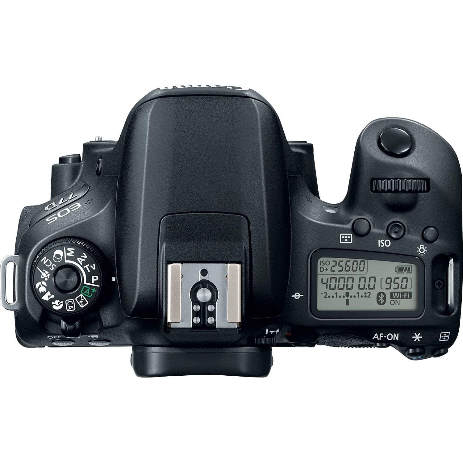 Canon SLR EOS 77D Fotocamera Digitale, Obiettivo EF-S 18-55 mm f/4-5.6 IS STM, Nero [Versione EU]