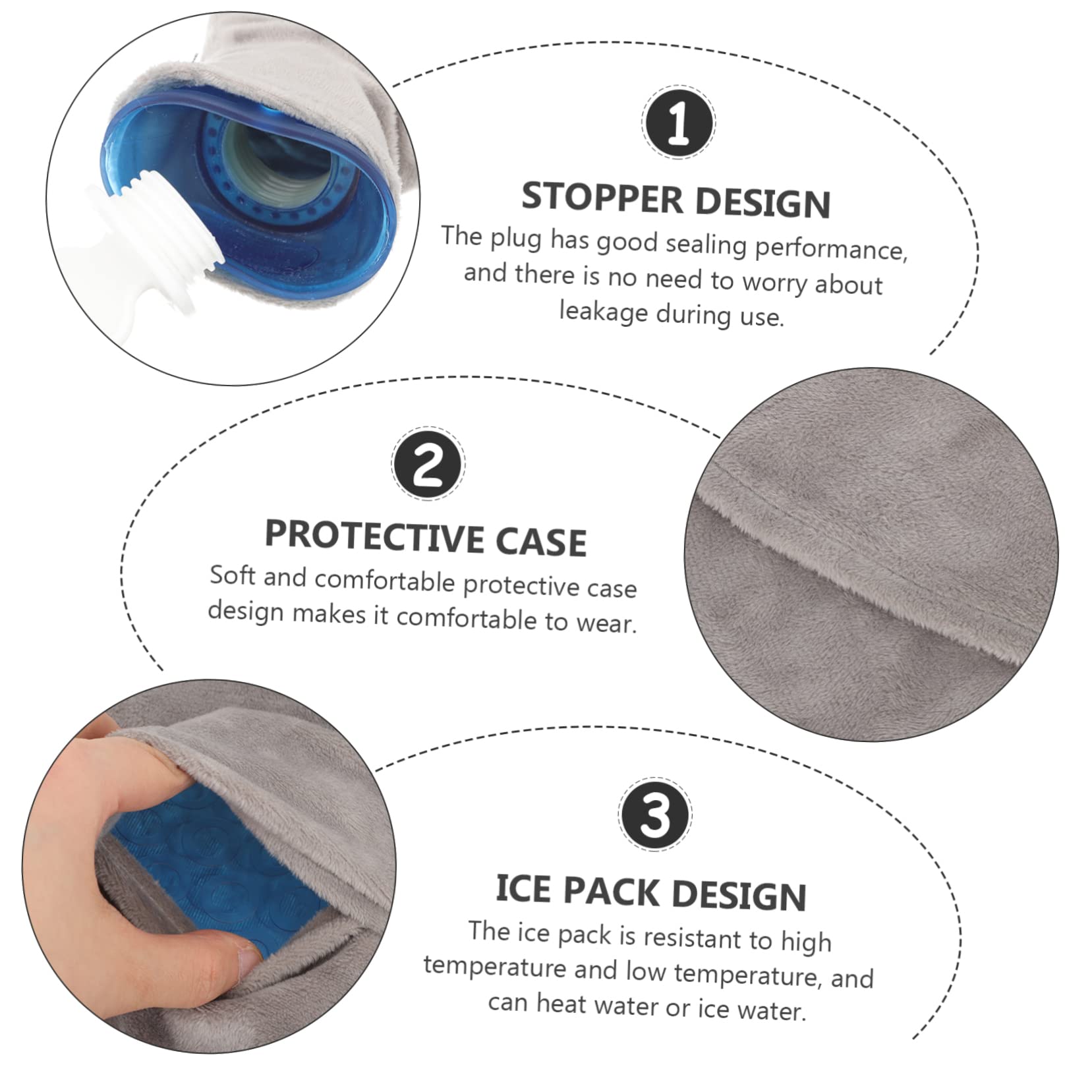 Impacco Freddo Caldo Riutilizzabile a U in Pvc per Collo e Spalle, Borsa Ghiaccio Blu in Gomma e Poliestere per Sollievo e Riabilitazione