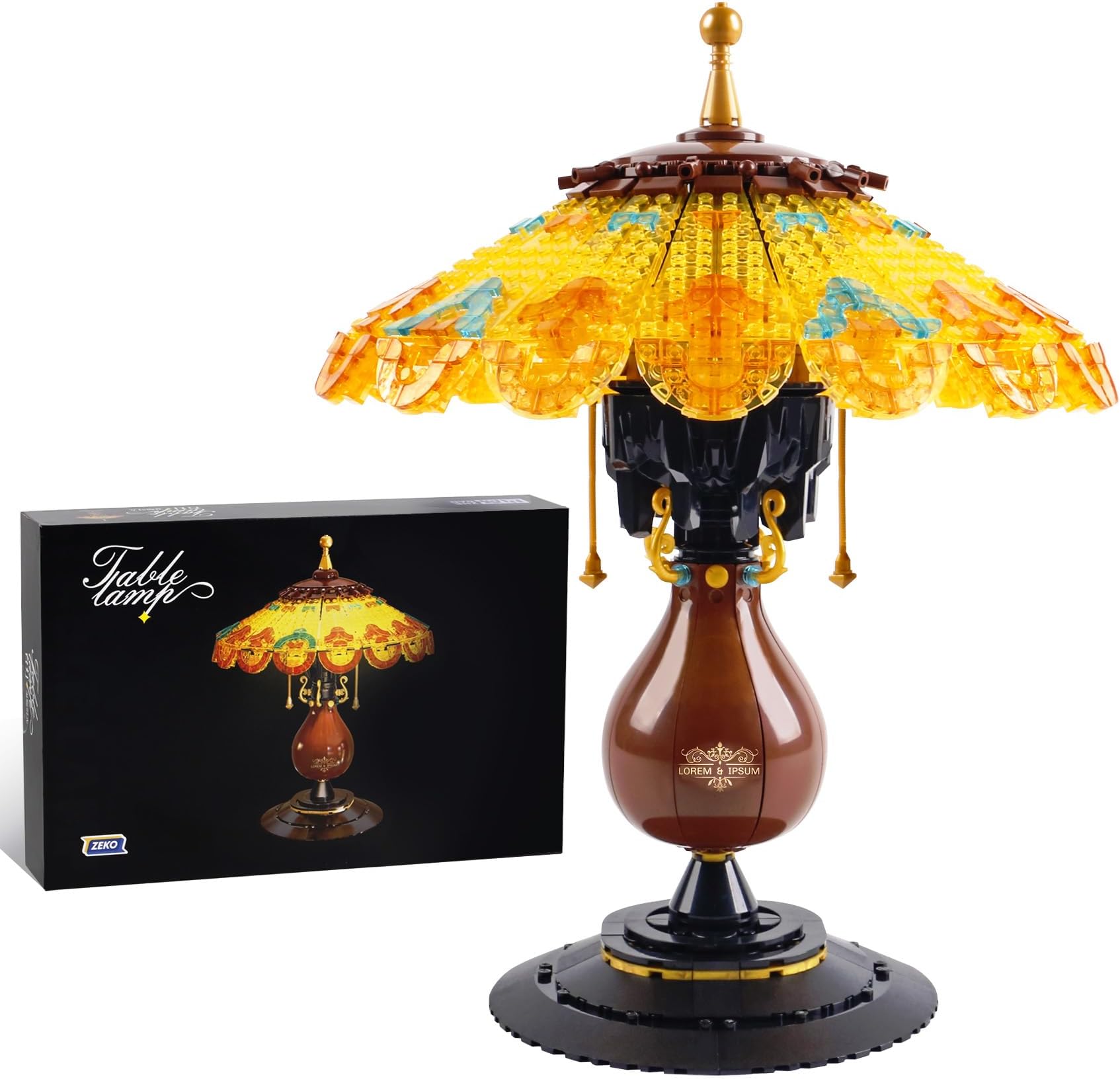 Bibilock 804PCS Ideas Retro Table Lamp Building Blocks,Classic Desk Lamp Models Building Set,Best Nostalgic Gift for 6+ Year Old Kids or Adults