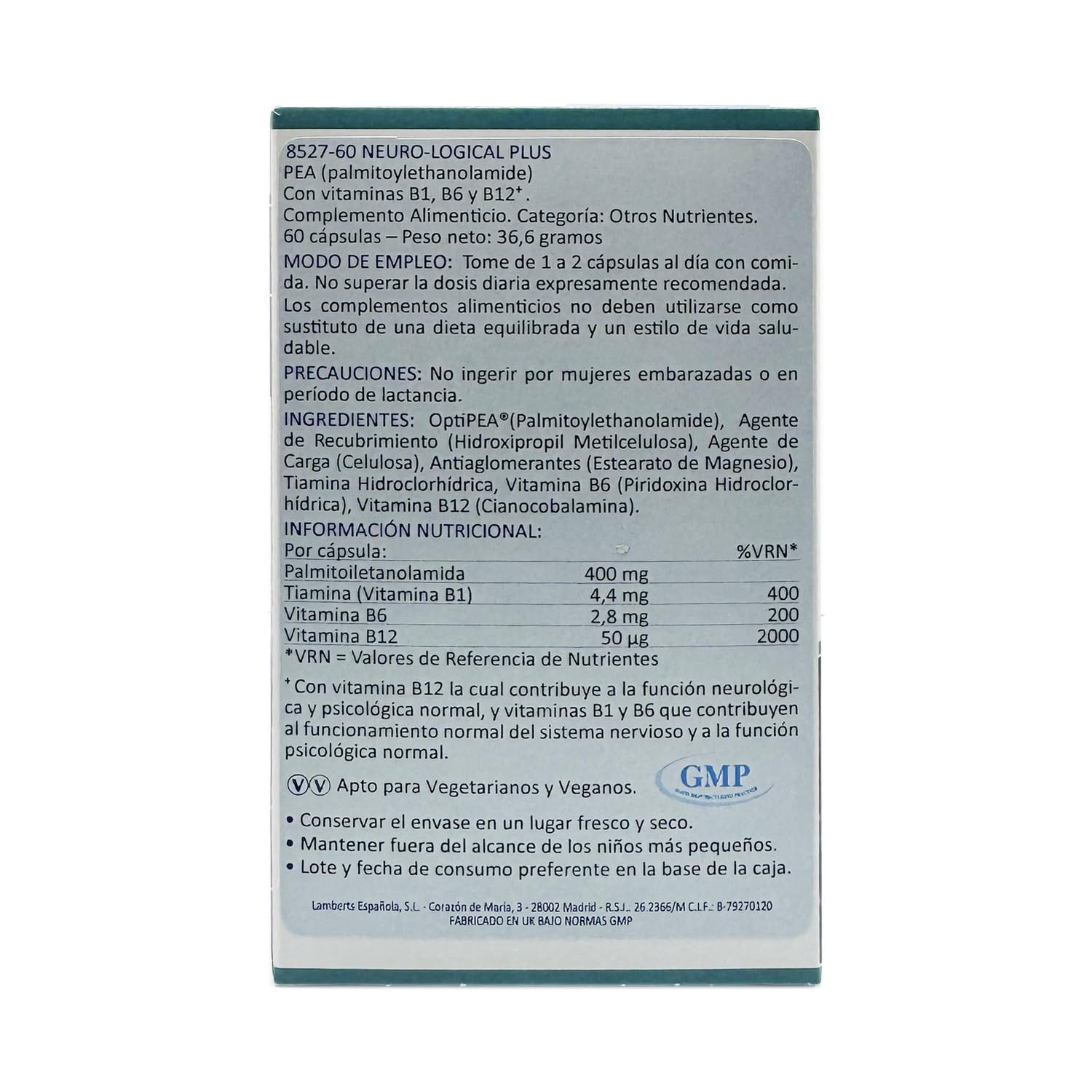 LAMBERTS neuro-logical plus 60cap suplement diety do codziennego stosowania 60 kapsułek