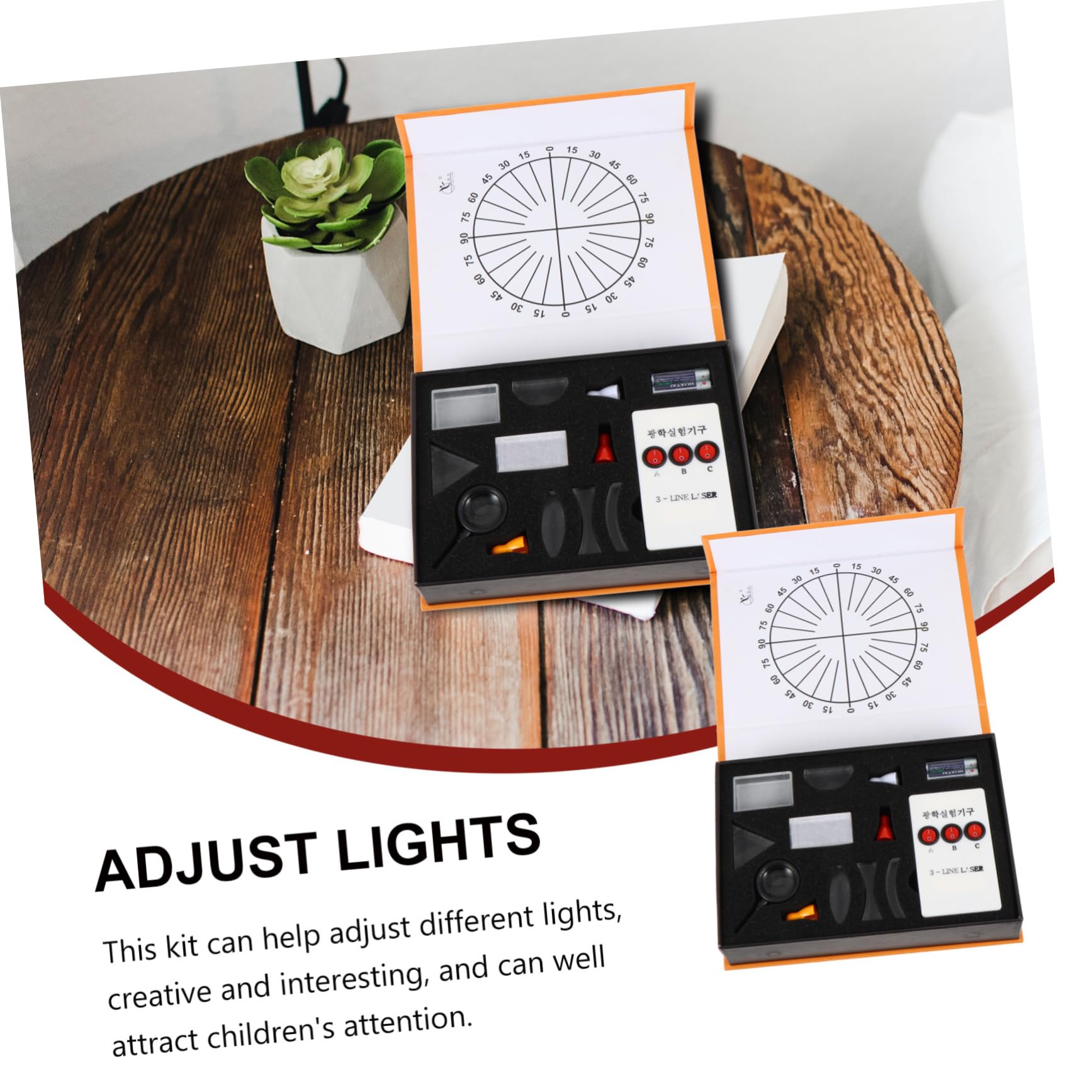 Gatuida Kit Optique Avec Lentilles Concave Et Convexe Matériel De Laboratoire Pour Expériences Physiques Outil Pédagogique Portable Plastique Et Verre Adapté Aux Étudiants Et Enseignants