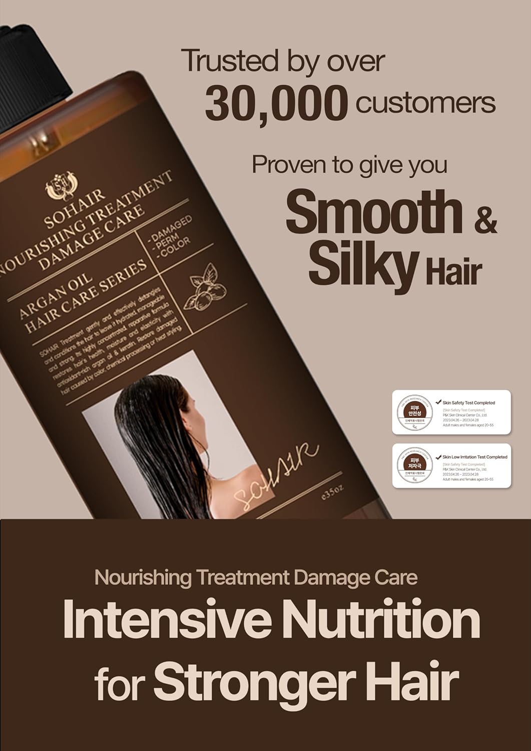 Nourishing Treatment for Damaged Hair, Protein & Peptide Enriched Hair Care with Argan Oil, Honey & Seaweed, Moisturizing Hair Treatment for Dry and Treated Hair, 17.6 oz - Image 4