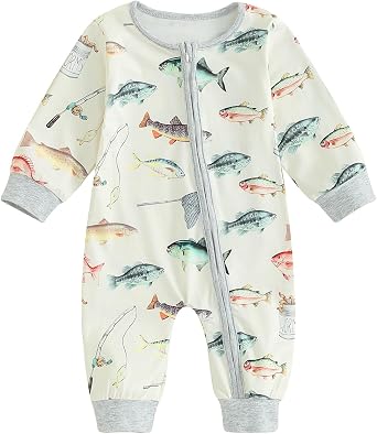 Newborn Western Baby Boy Clothes Mallard Duck Cowboy Baby Romper Jumpsuit Fall Winter Outfit