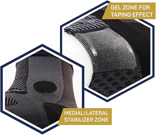 Miniatura 5 de OS1st La manga de tobillo AF7 ayuda a estabilizar los tobillos débiles, ayuda con esguinces de inversión, alivia la tendinitis de Aquiles