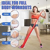 Vista 3 de Kit de bandas de ejercicio de resistencia – entrenamiento de fuerza y acondicionamiento – Pilates – Bandas de resistencia para movilidad