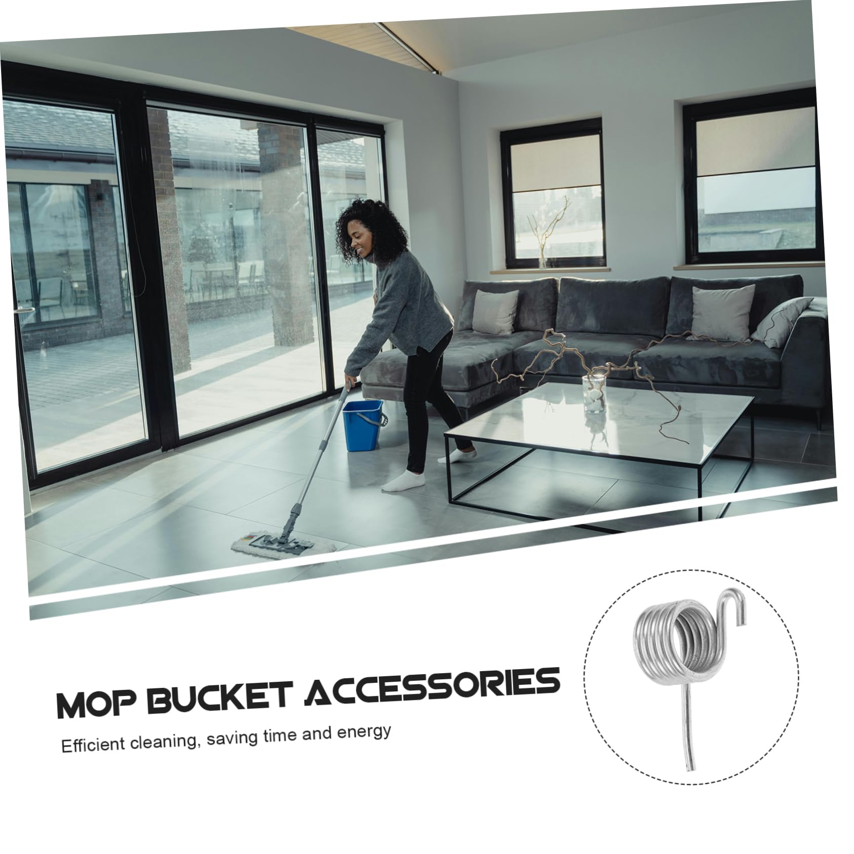 Didiseaon Commercial Mop Bucket Accessory Bucket Mop Wringer Springs Metal Mop Drain Basket Spring
