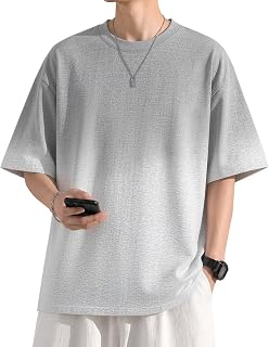 [Bligo] メンズ 半袖 tシャツ 夏服 大きいサイズ M-3XL 100%コットン 丸首 グラデーション 快適 通気性 ゆったり 吸汗速乾 ファッション 涼しい カジュアル ユニセックス 人気 シンプル 心地肌触り 春 秋 普段着