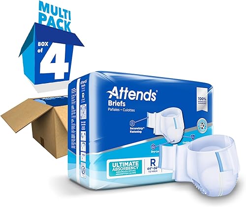 Vista 10 de Attends Confidence - Calzoncillos desechables SmartCool para adultos, regular, cintura de 44 a 56 pulgadas, cierre de pestaña SecureGrip, máxima