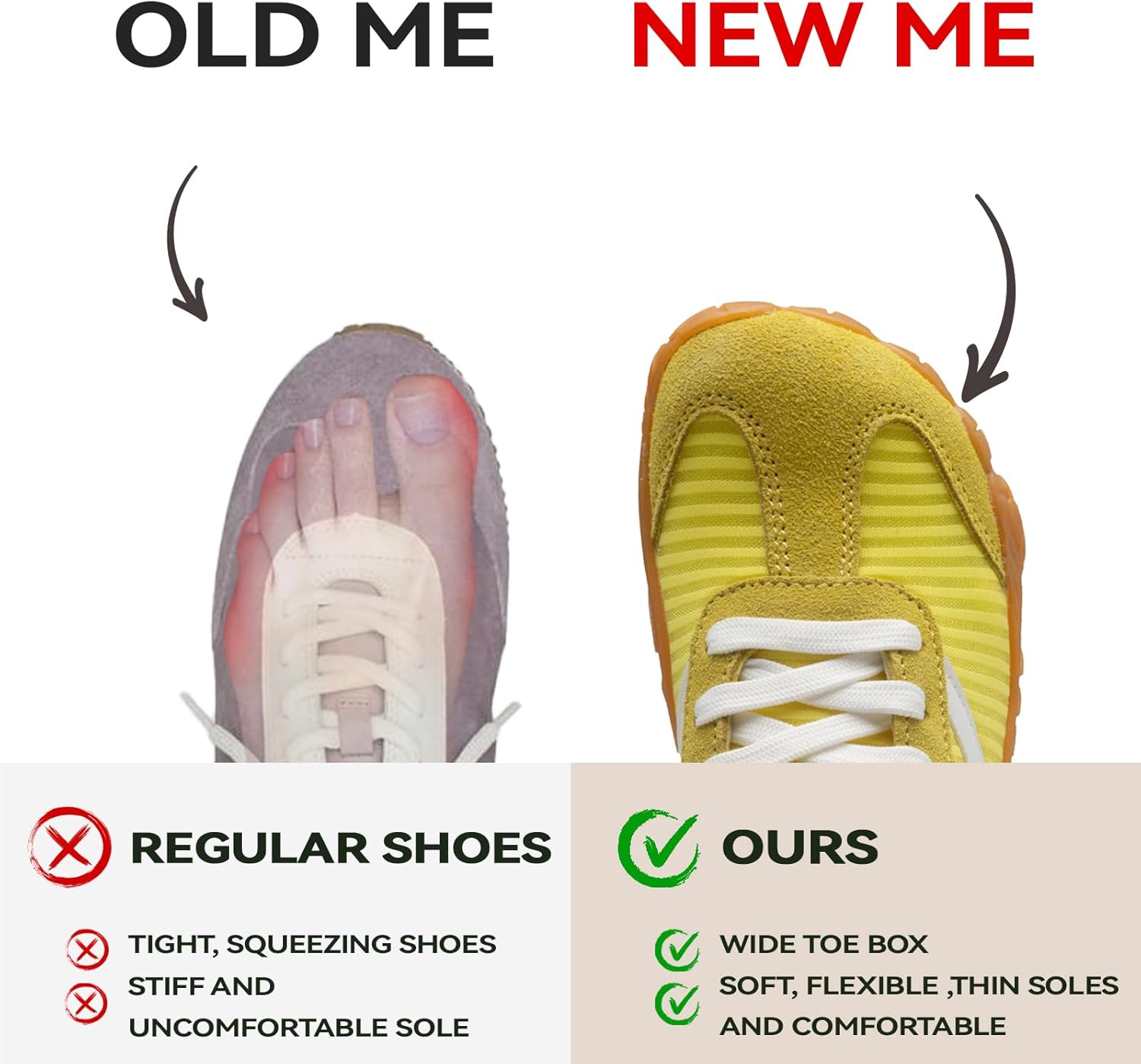 Barefoot Shoes Women Casual Sneakers,Wide Toe Box Shoes Women Zero Drop Barefoot Shoe Men,Minimalist Trail Running Shoe,Non-Slip Lightweight Breathable Comfortable Fashion Walking Hiking Shoes Unisex - Image 5