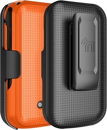 Holster Combo for Sonim XP3plus 5G Flip Phone Case with Belt Clip - Orange | Hard Shell and Rotating Holder, Texture Grip, Slim, Matte, Only for 5G version XP3 Plus Model X320