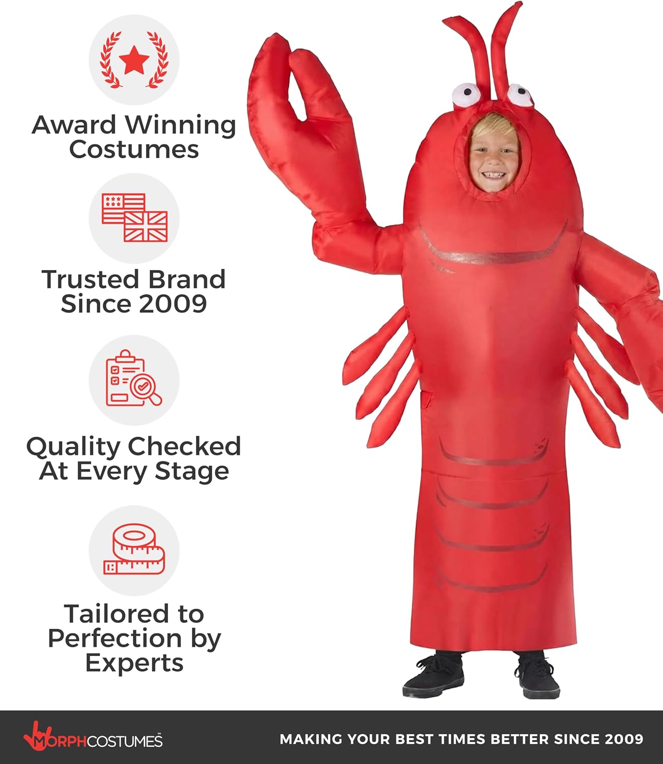 Morph Inflatable Lobster Costume, Dancing Lobster Costume, Under The Sea Lobster