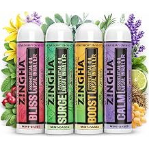 Z!NGHA Natural Aromatherapy Nasal Stick Boost Focus & Enhance Breathing | Portable Sinus Relief & Relaxation Nasal Inhaler Stick | Essential Oil Blend for Stress and Congestion 4PK ESSENTIAL OIL MIX