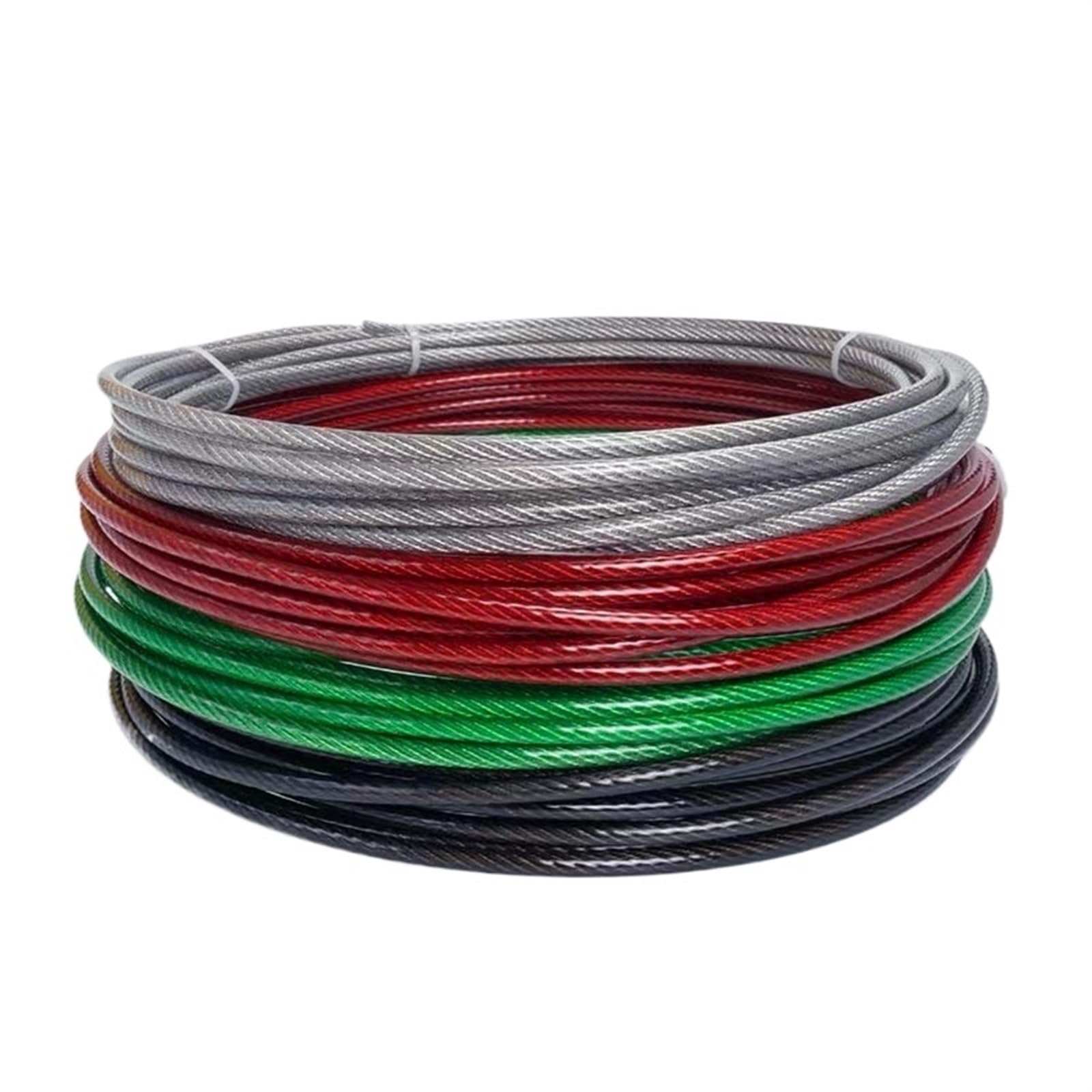 Cavo in Acciaio Inox 304 Rivestito in PVC, Diametro del Cavo Dopo Il Rivestimento (Trasparente, 10 m_4 mm Dopo Il Rivestimento)