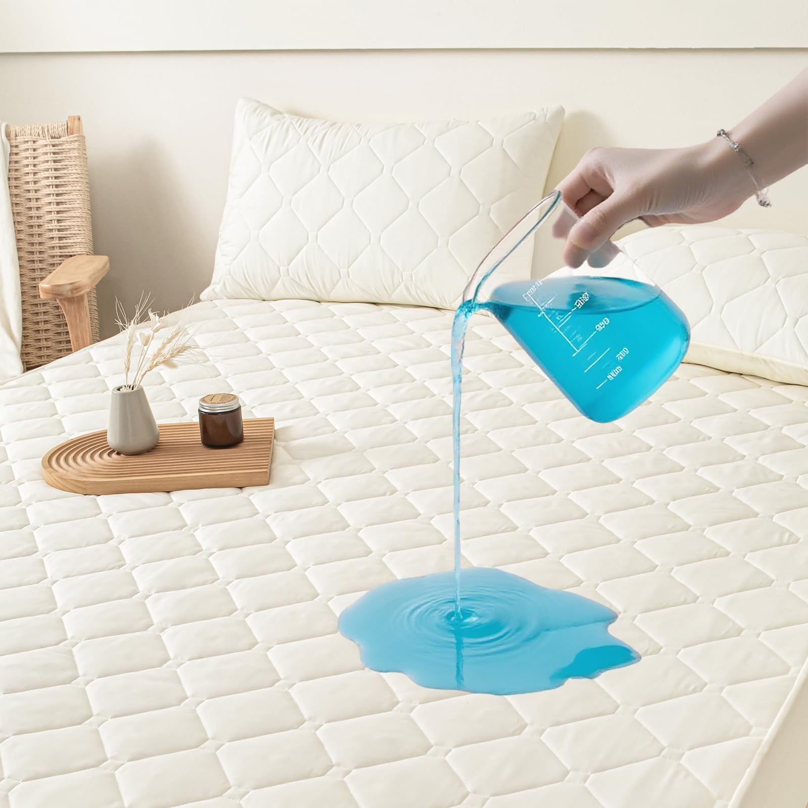 PAJEO Waterproof Mattress Protector King Size, 18" Deep Pocket Mattress Cover - Lab Tested Leakproof, Oeko-TEX Certified, Breathable & Noiseless,