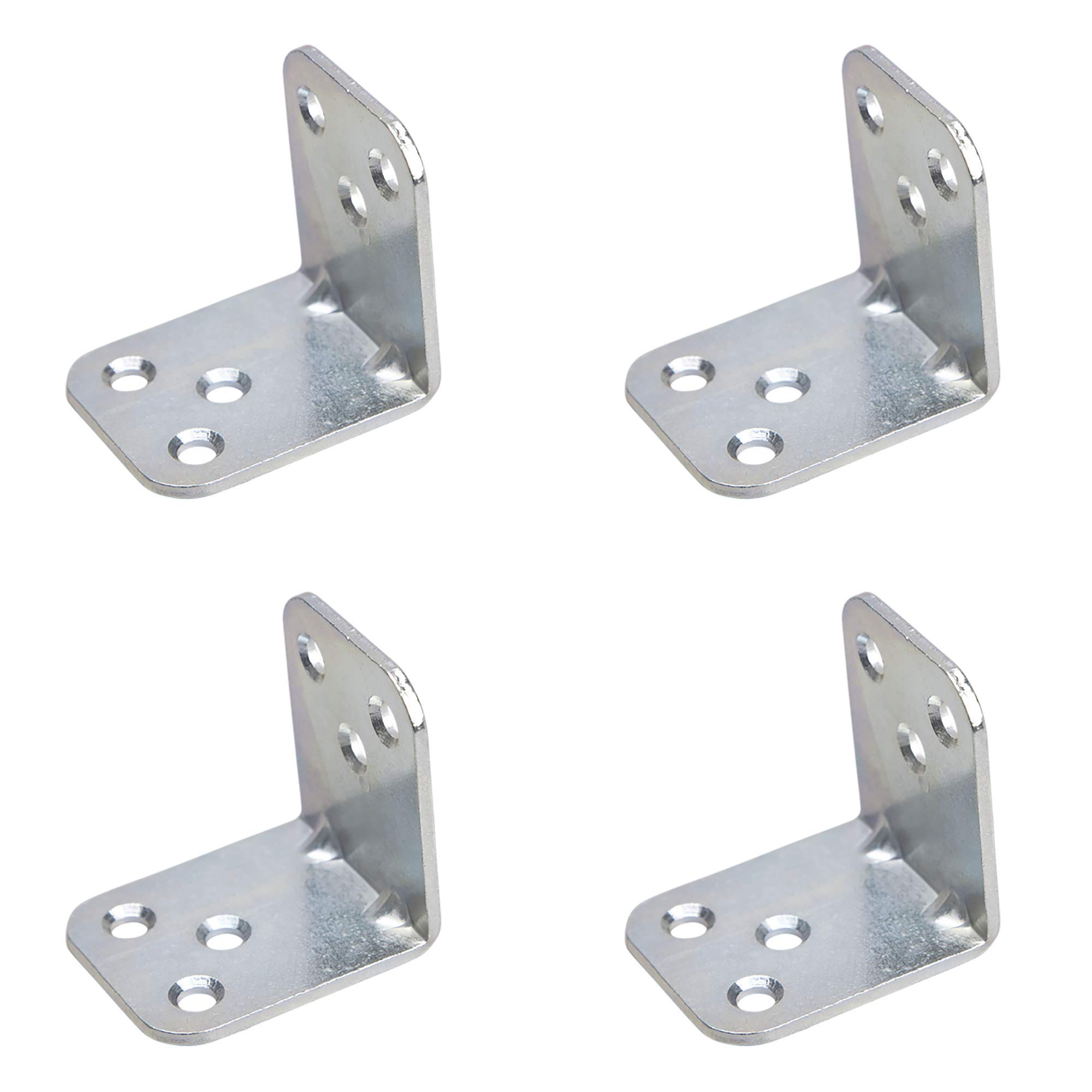 The Bed Slats Company Zinc Plated L Shape Corner Brackets Plate Furniture Fixing Kitchen Cupboards Shelf Supports