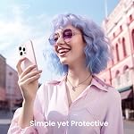 ORNARTO Compatible with iPhone 15 Pro Case 6.1, Slim Liquid Silicone 3 Layers Full Covered Soft Gel Rubber Phone Case Protective Cover 6.1 Inch, Chalk Pink