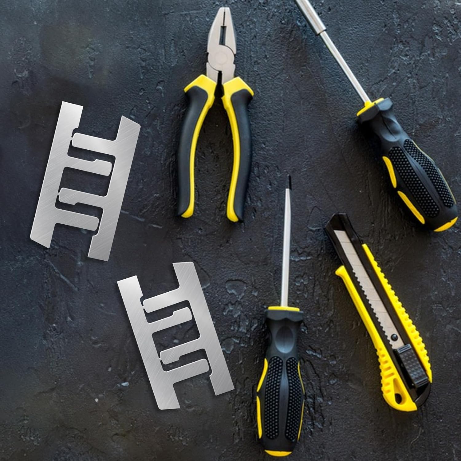 20 Pack Switch Box Support Electrical Box F Clips Box Mounting Straps Grip-Lock Old Work Switch Box Straps and Support for Use with Boxes with Plaster Ears (20 pcs)