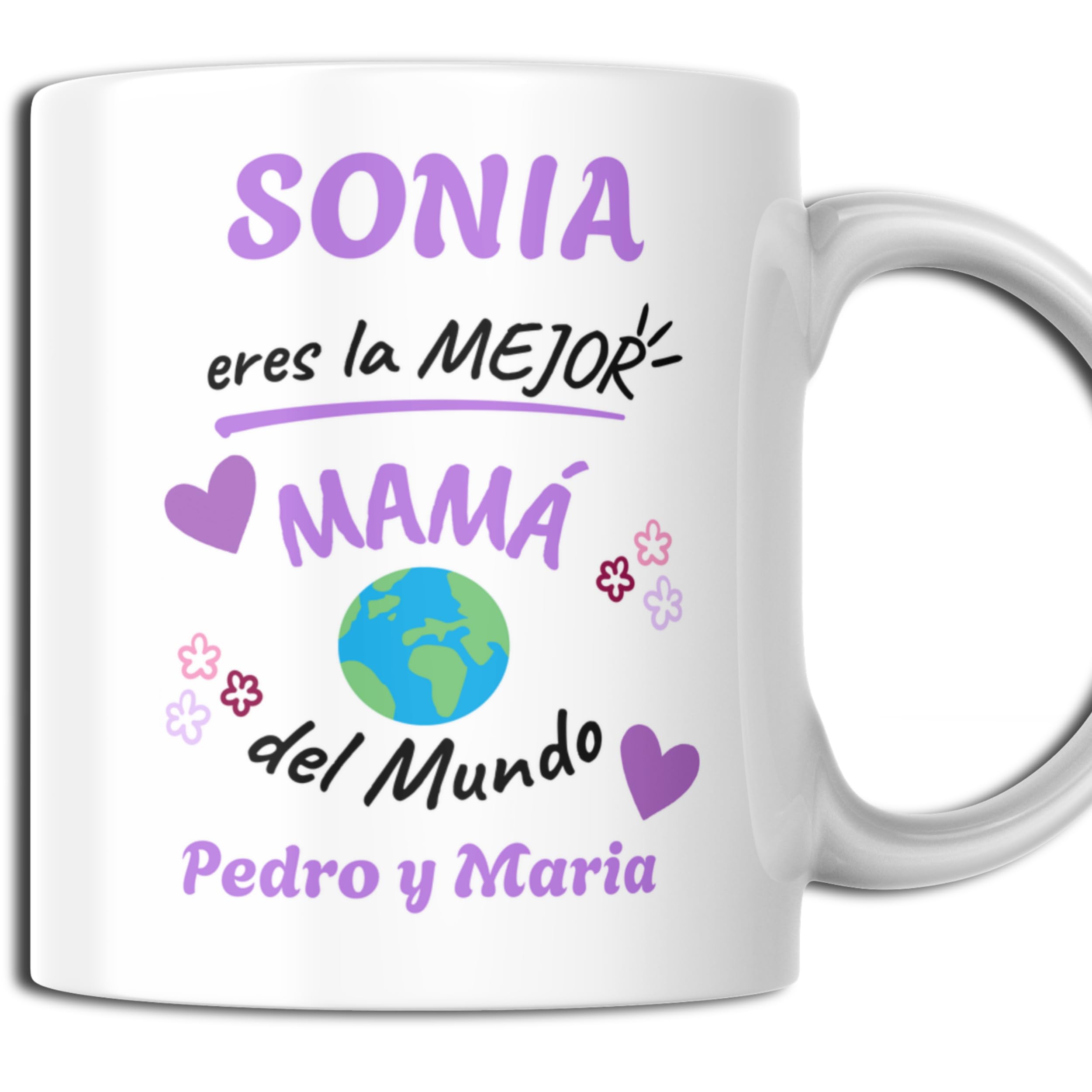 Taza Mama Con Frase y Nombre | 350ml - Calidad AAA+ | Regalos Día De La Madre, Taza Madre Divertida, Taza Personalizada Con Nombre, Regalos Para Madres, Taza Personalizada, Dia De La Madre (ROSA) — view 9