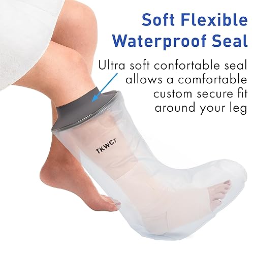 Miniatura 5 de Cubierta impermeable para patas para ducha, protector de pies hermético (media pierna (suave))