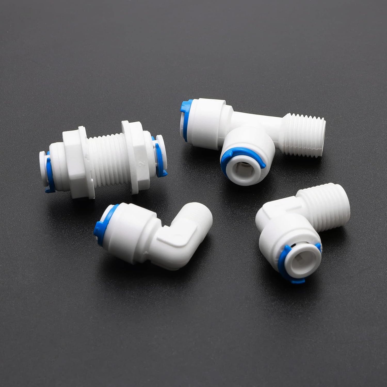 20pcs 1/4" Quick Connect Push In to Connect Water Purifiers Tube Fittings for RO Reverse Osmosis Water Filter Fittings