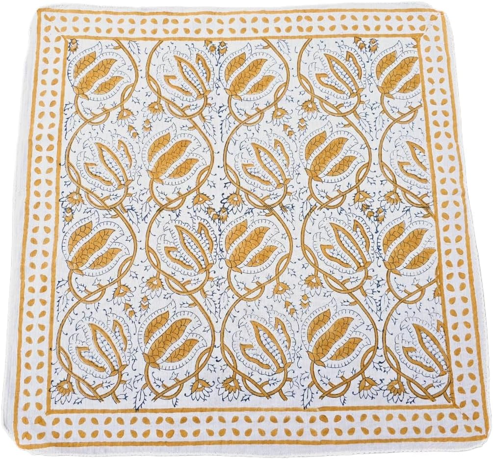 21"x21" Cotton Bandana for Women - 100% Cotton Extra Soft Scarf Handkerchief for Men - Handprinted Cotton Bandana - Image 2
