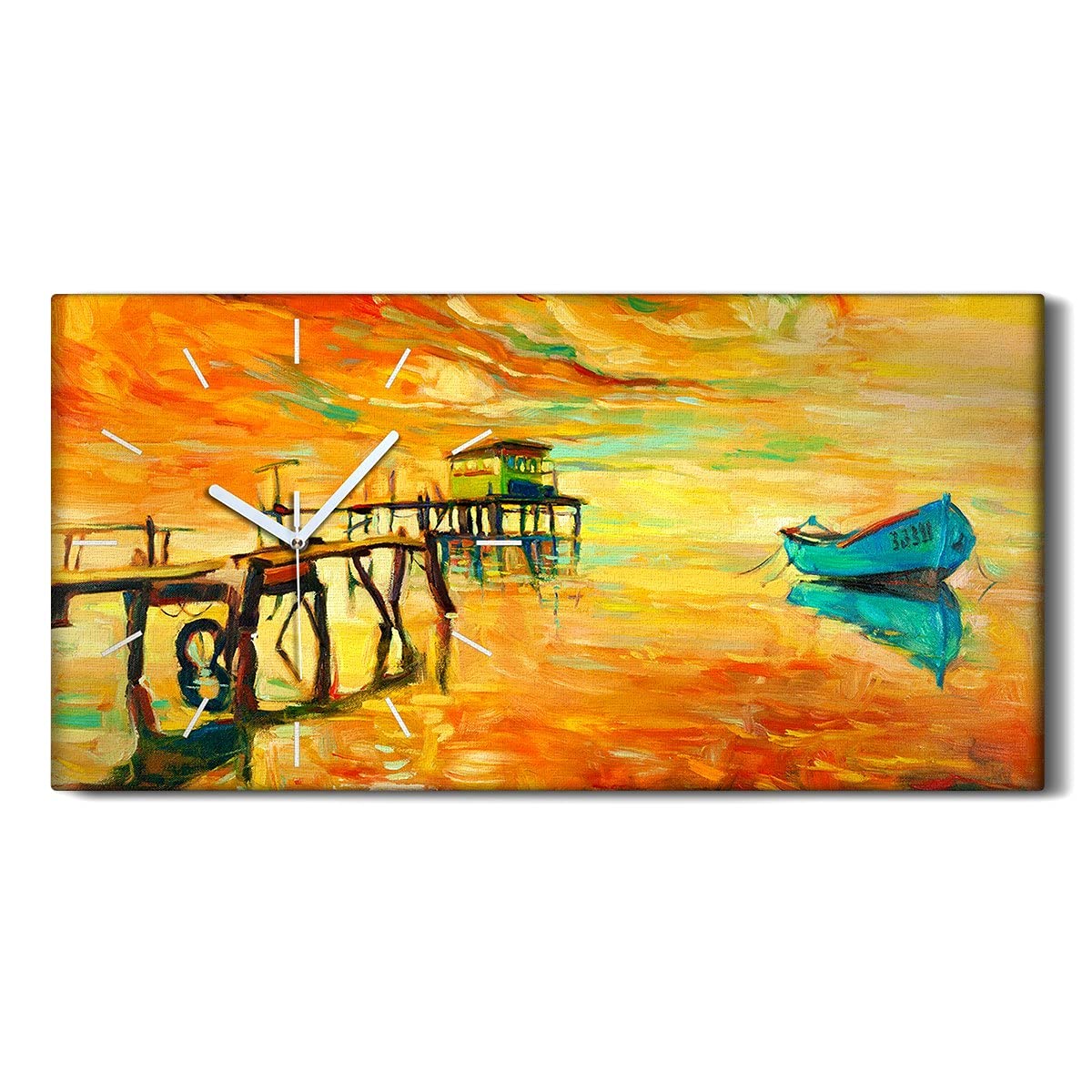 Horloge sur Toile moderne 60x30cm pour la décoration de la chambre