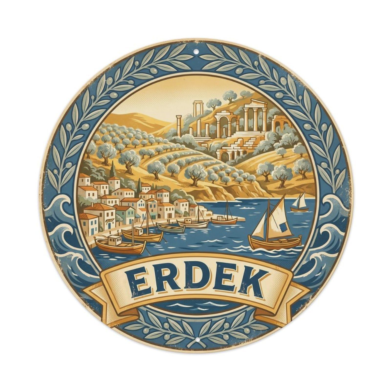 Erdek Kapidagi Anatolian Travel Heritage Graphic Metal Tin Sign