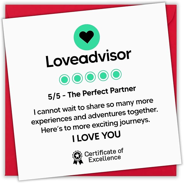 NotNiceThings LoveAdvisor - Funny Valentine's Day Card for Him & Her - Hilarious and Relatable, Unique and One-of-a-kind, Perfect for Boyfriend, Husband, Girlfriend, and Friends