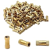 Vista 56 de Tuercas moleteadas de rosca hembra M3x3mm, 200 piezas Hx4mm OD latón roscado inserción tuercas de inserción hidráulica soldada junta junta surtido