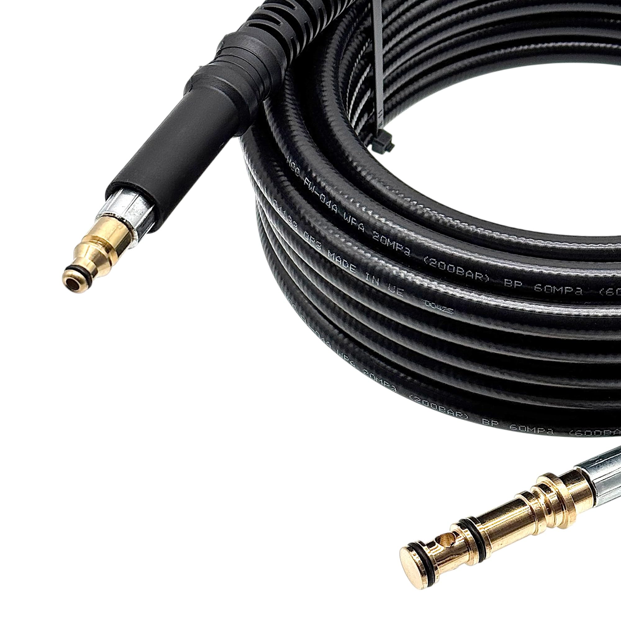 Tubo ad alta pressione adatto per idropulitrice Nilfisk Premium 190 P 160.2, ricambio per 6528611, versione Superflex per Compact Dynamic Core Excellent serie (10 metri)