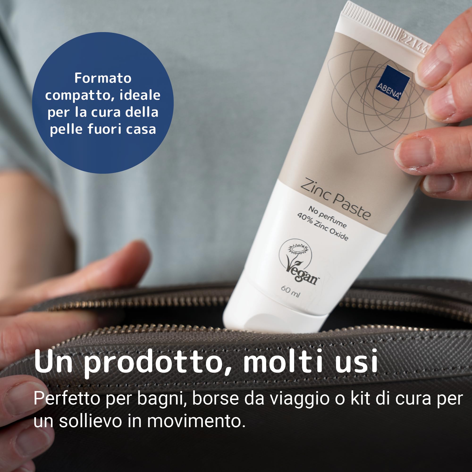 ABENA pasta di zinco 60 ml 40% ossido di zinco barriera repellente lenitivo pelle