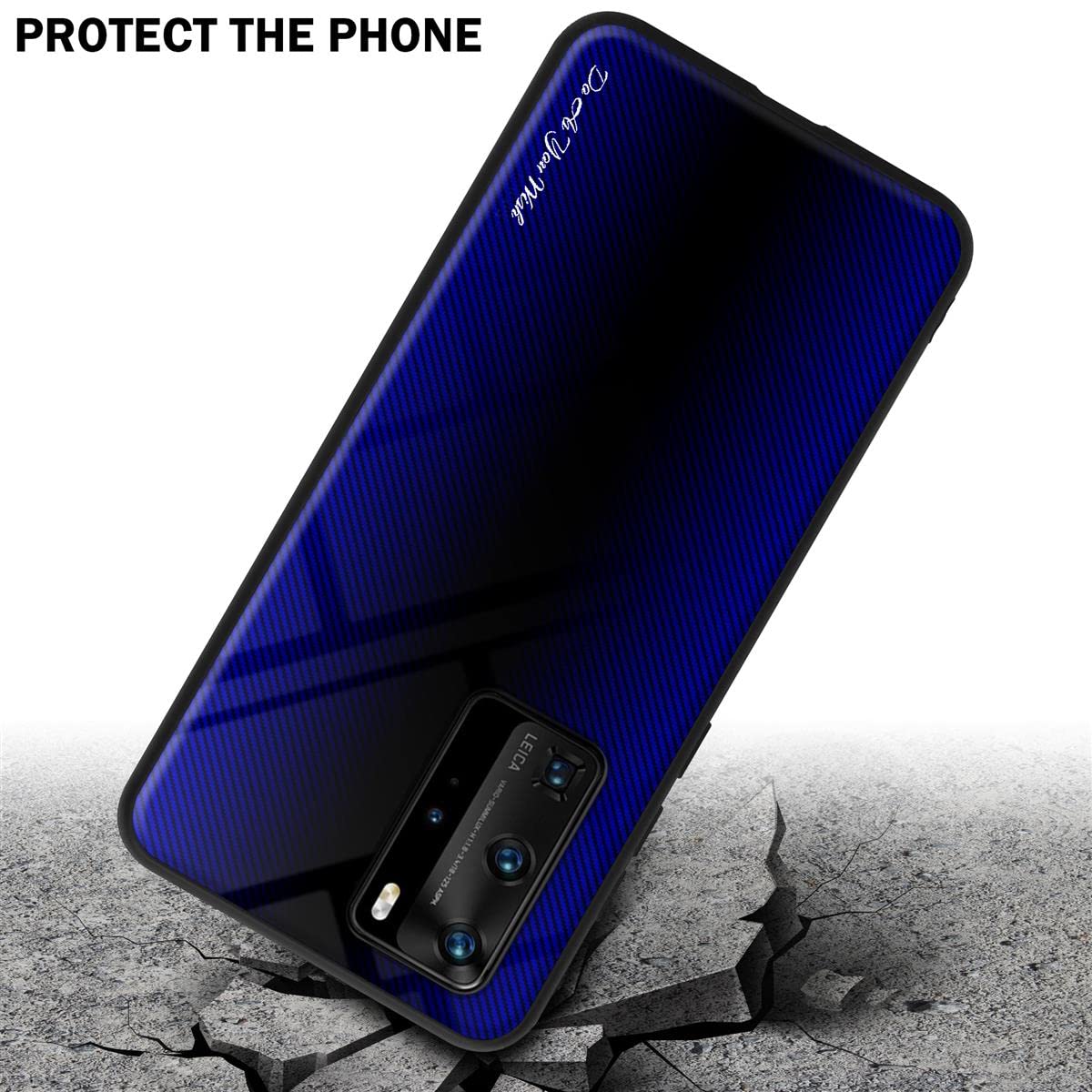 CADORABO Custodia in silicone TPU e retro in vetro temperato CUSTODIA per P40 PRO / P40 PRO+, Viola