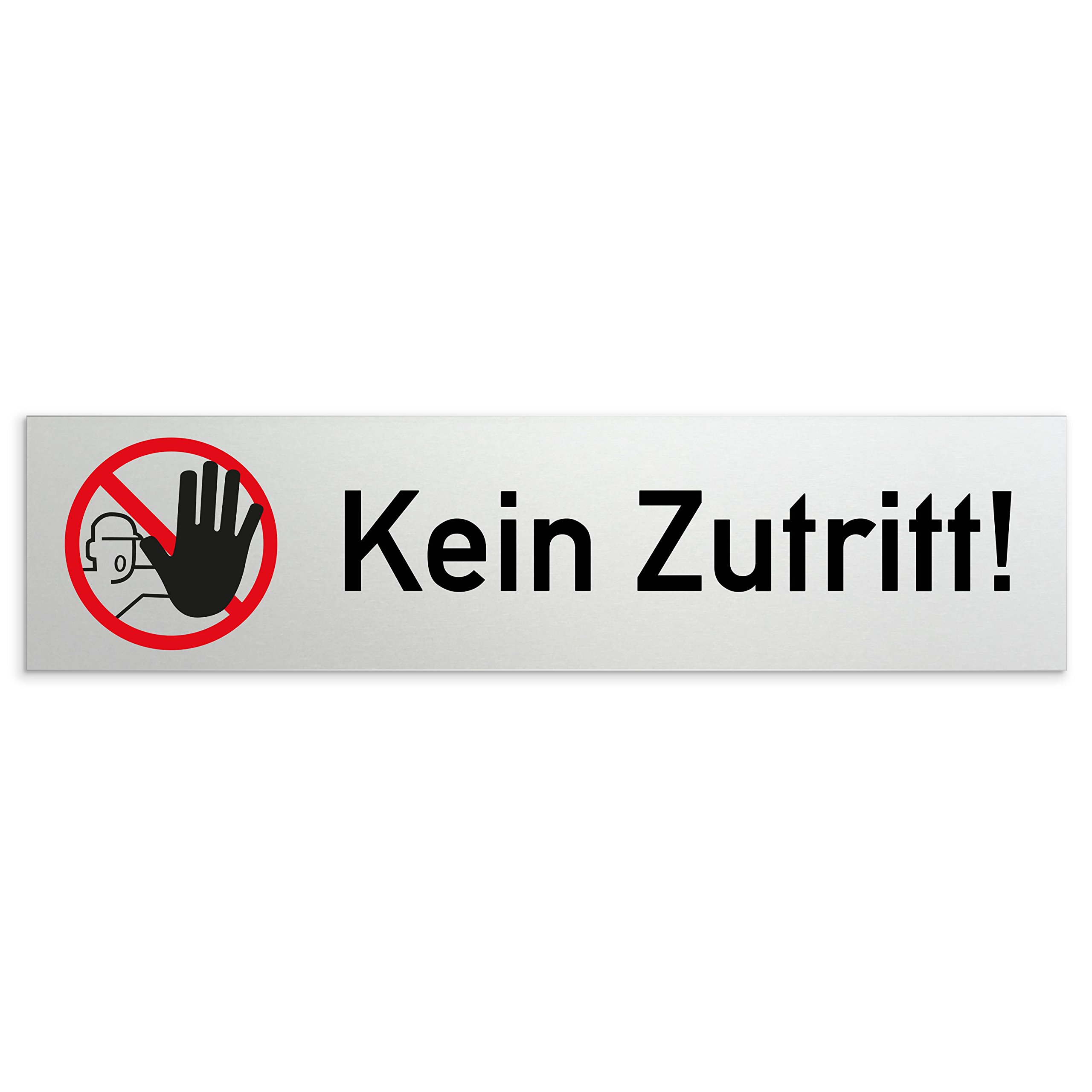 Türschild Aus Aluminium 160x40mm – Eloxiert, Edelstahloptik, Made In Germany