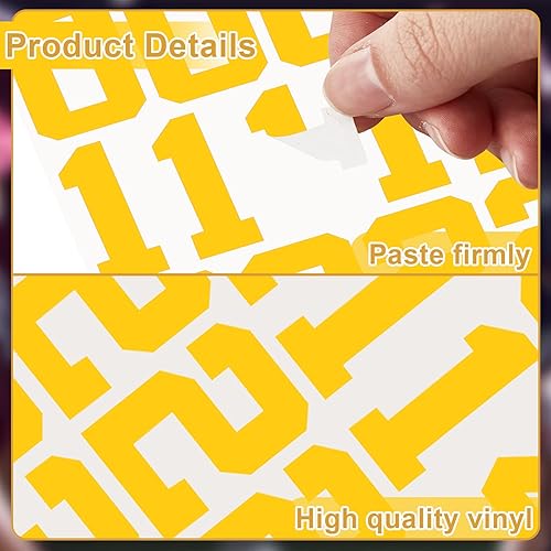 Miniatura 5 de 102 calcomanías de números de casco deportivo de 1.25 pulgadas, calcomanías autoadhesivas de casco de hockey para béisbol, hockey, fútbol, lacrosse,