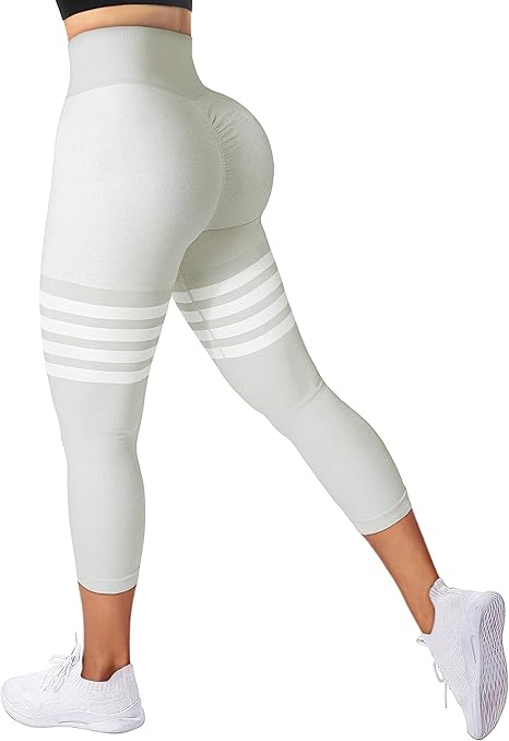 A AGROSTE Seamless Workout Leggings for Women Scrunch Butt Lifting Leggings Booty High Waisted Yoga Pants Gym Leggings