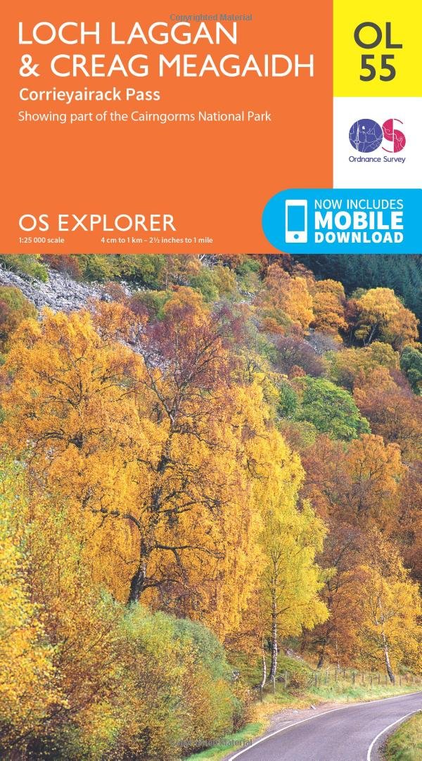 Ordnance Survey Unisex Noa Explorer Map Of Loch Laggan And Creag Meagaidh