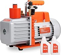Vista 1 de VEVOR Bomba de vacío HVAC de doble etapa de 7 CFM, bomba de vacío de paletas rotativas de 1/2 HP con botella de aceite, para reparación de HVAC