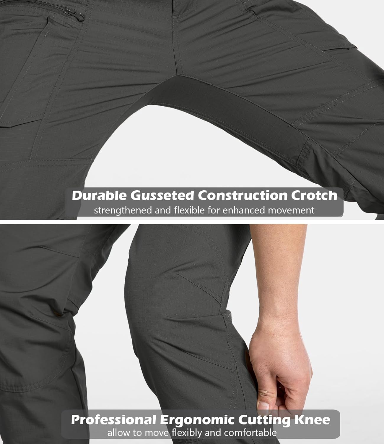 CARWORNIC Men's Lightweight Tactical Pants Ripstop Military Cargo Pants Water Resistant Outdoor Hiking Work Pants - Image 5