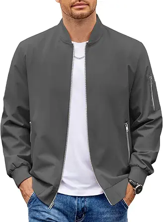 Coofandy Men Bomber Jacket Lightweight Casual Windbreaker