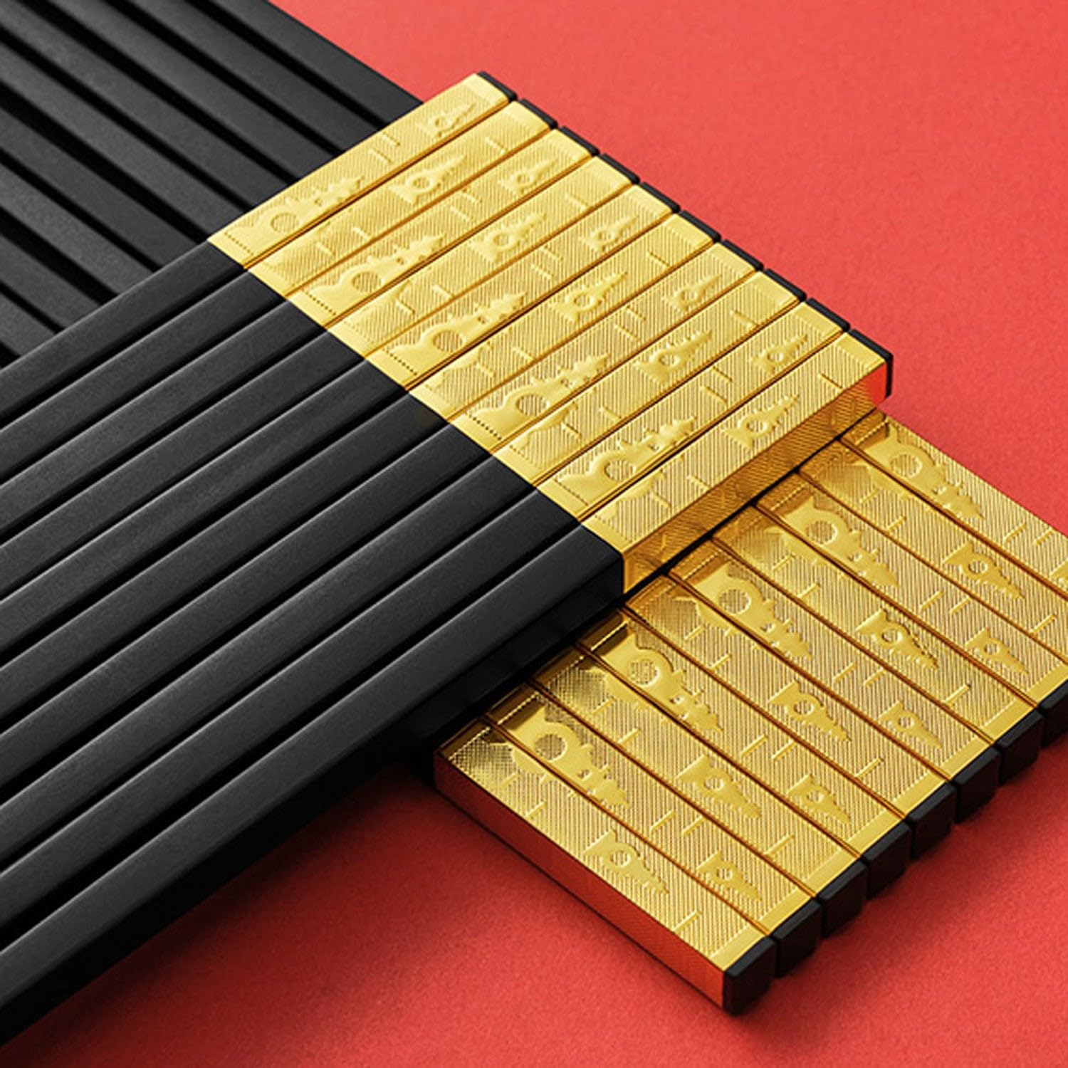 BBAUER chopsticks essstäbchen sushi stäbchenJapanische Essstäbchen-Geschenkbox, 10 Paar rutschfeste Essstäbchen aus Legierung für den Hausgebrauch