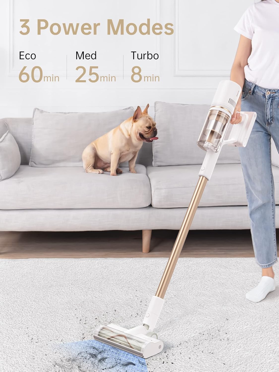 Buy Dreametech Cordless Vacuum Cleaner, P10 Pro Vacuum Cleaner with 22Kpa Powerful Suction, 2 in