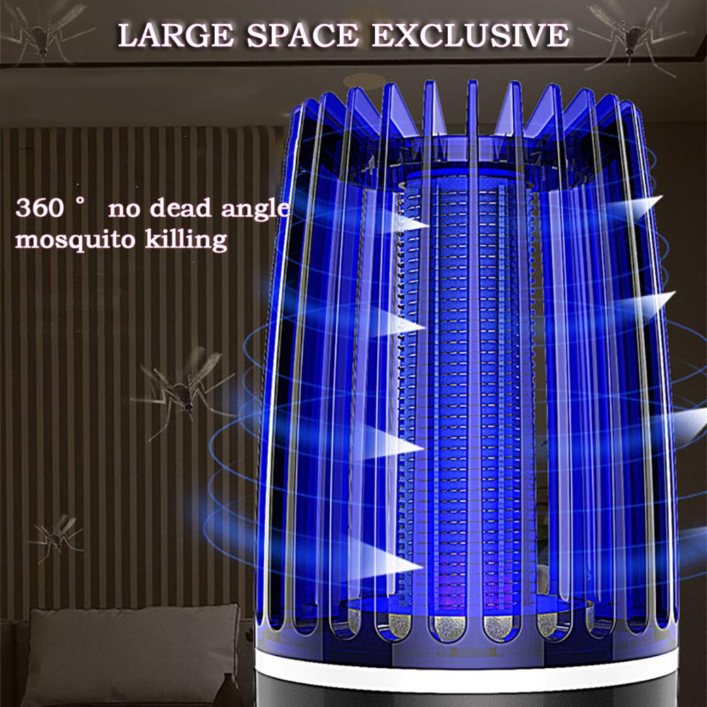 Lampada Antizanzare Elettrica USB Con Luce UV | Trappola Per Insetti Non Tossica Per 120 M²