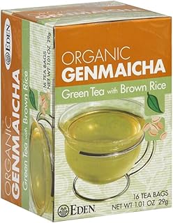 EDEN FOODS Organic Green Tea with Brown Rice, Traditional Genmaicha, 16 Count