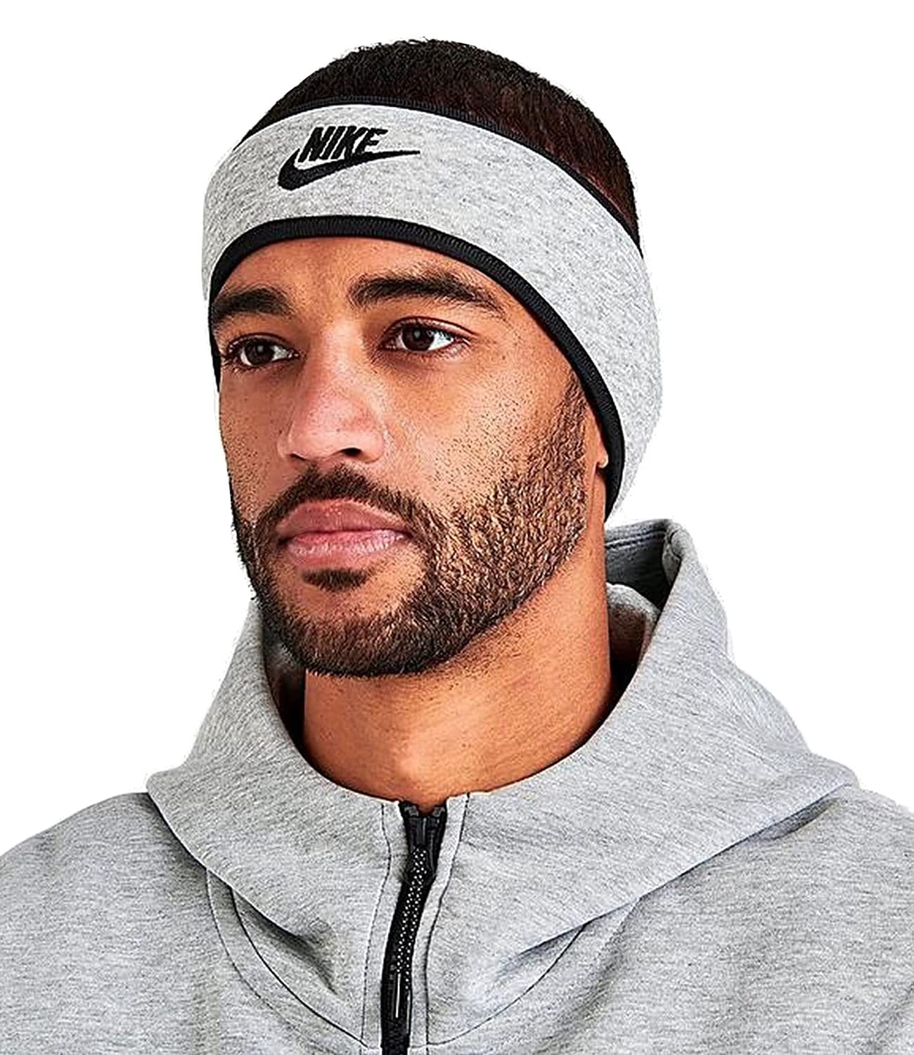 Nike Men's Club Fleece Headband (Dark Grey Heather/Black)