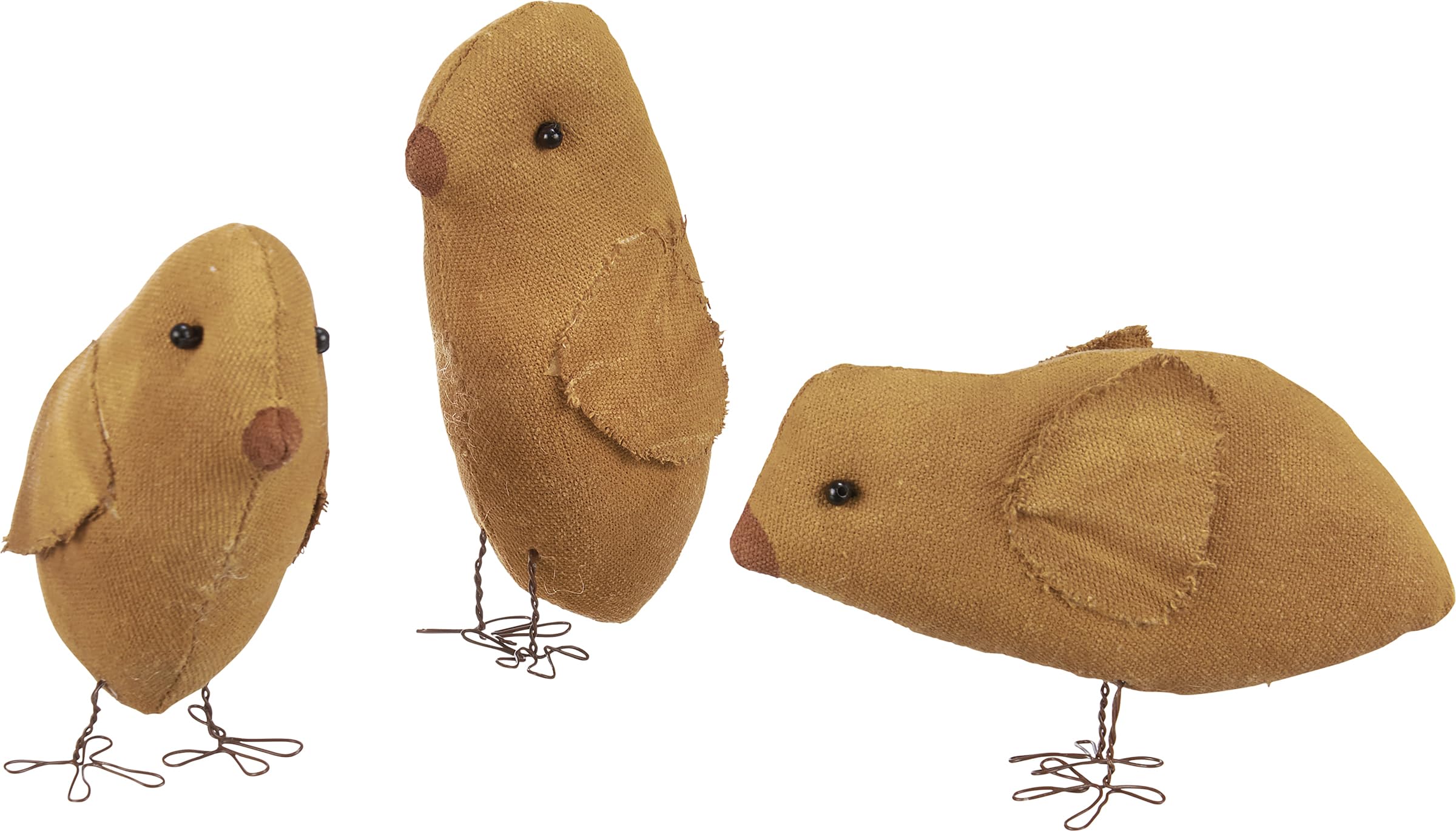 Ensemble assis poussins primitifs en bois pour décoration de table